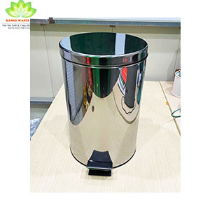 thung rac dap chan inox 12 lit giam chan