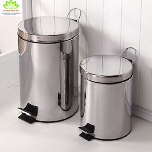thung rac inox dạp chan 8L