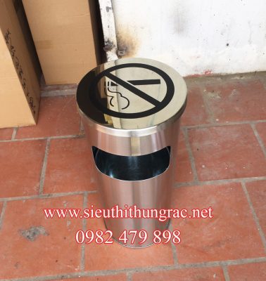 thùng rác cấm hút thuốc 250x610 mm